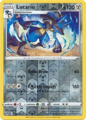 Lucario 120/185 Vivid Voltage Reverse Holo Rare Pokemon Card