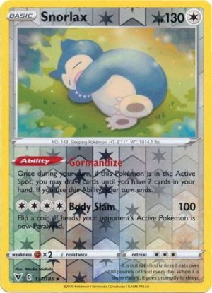 Snorlax 131/185 Vivid Voltage Reverse Holo Rare Pokemon Card