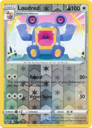 Loudred 136/185 Vivid Voltage Reverse Holo Uncommon Pokemon Card