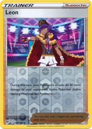 Leon 154/185 Vivid Voltage Reverse Holo Rare Trainer Pokemon Card