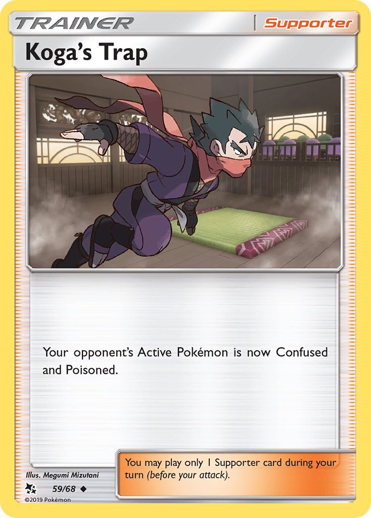 Koga's Trap 59/68 SM Hidden Fates Uncommon Trainer Pokemon Card