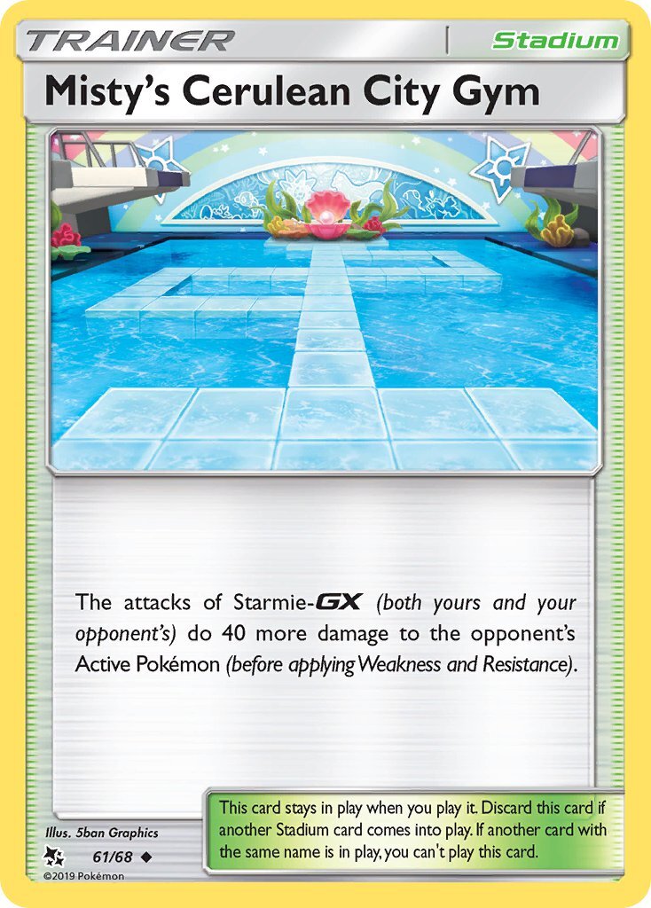 Misty's Cerulean City Gym 61/68 SM Hidden Fates Uncommon Trainer Pokemon Card