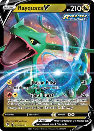 Rayquaza V 110/203 SWSH Evolving Skies Holo Ultra Rare Pokemon Card