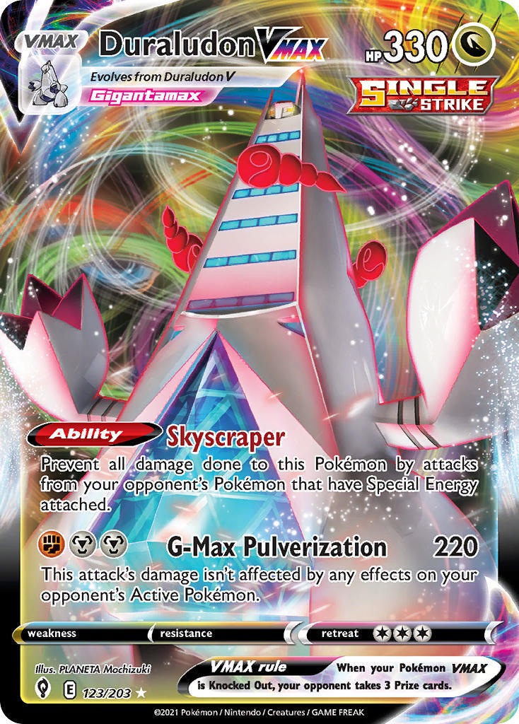 Duraludon VMAX 123/203 SWSH Evolving Skies Holo Ultra Rare Pokemon Card | Gogi Collectables Duraludon VMAX 123/203 SWSH Evolving Skies Holo Ultra Rare Pokemon Card | Gogi Collectables