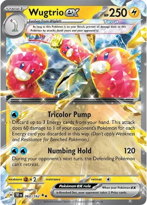 Wugtrio ex 060/162 Scarlet and Violet Temporal Forces Holo Ultra Rare  Pokemon Card | Gogi Collectables