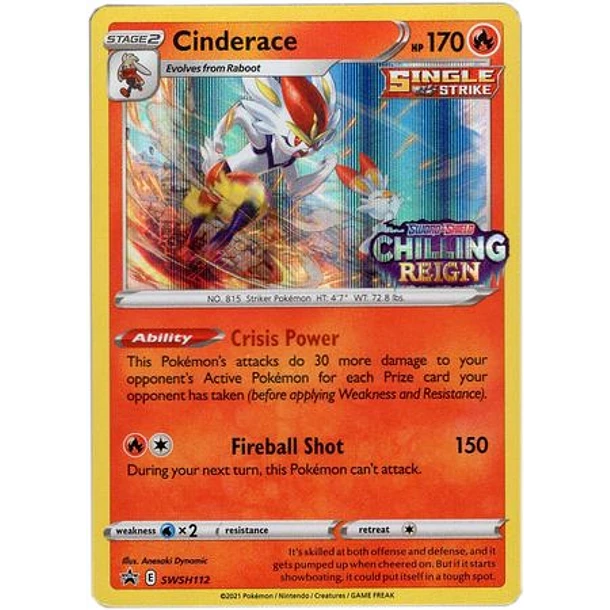Cinderace SWSH112 Black Star Promo Pokemon Card | Gogi Collectables