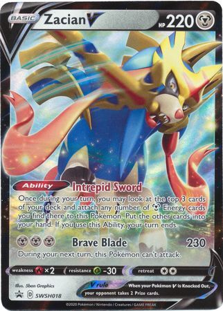 Zacian V SWSH018 Black Star Promo Pokemon Card