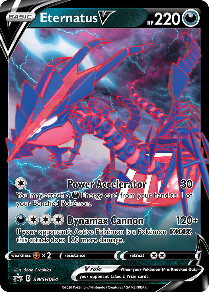 Eternatus V SWSH064 Black Star Promo Pokemon Card