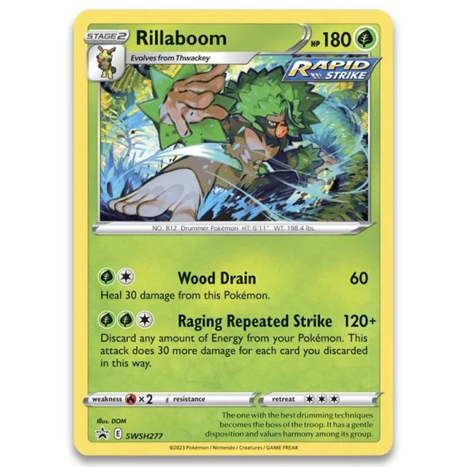 Rillaboom SWSH277 Black Star Promo Pokemon Card