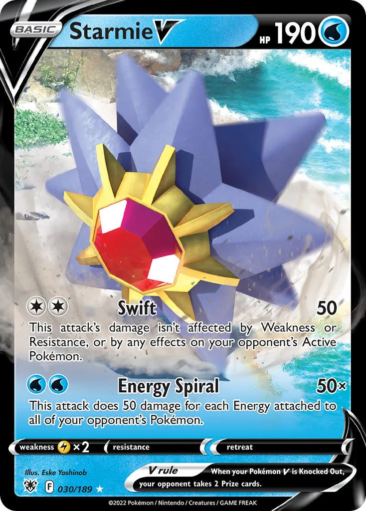 Starmie V 030/189 SWSH Astral Radiance Holo Ultra Rare Pokemon Card