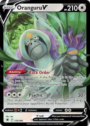 Oranguru V 133/189 SWSH Astral Radiance Holo Ultra Rare Pokemon Card