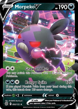 Morpeko V 95/172 SWSH Brilliant Stars Holo Ultra Rare Pokemon Card