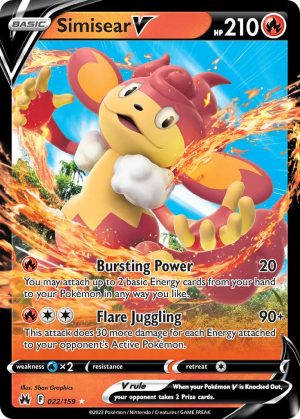 Simisear V 022/159 SWSH Crown Zenith Holo Ultra Rare Pokemon Card