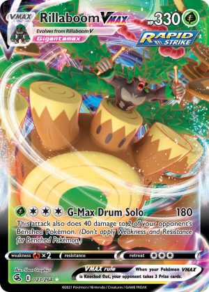 Rillaboom VMAX 23/264 SWSH Fusion Strike Full Art Holo Ultra Rare Pokemon Card