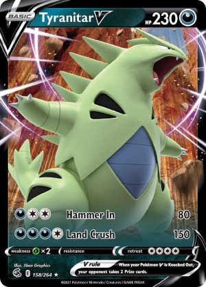 Tyranitar V 158/264 SWSH Fusion Strike Holo Ultra Rare Pokemon Card