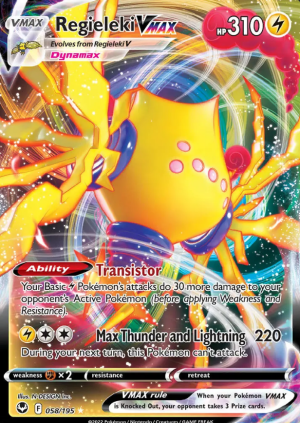 Regieleki VMAX 58/195 SWSH Silver Tempest Holo Ultra Rare Pokemon Card