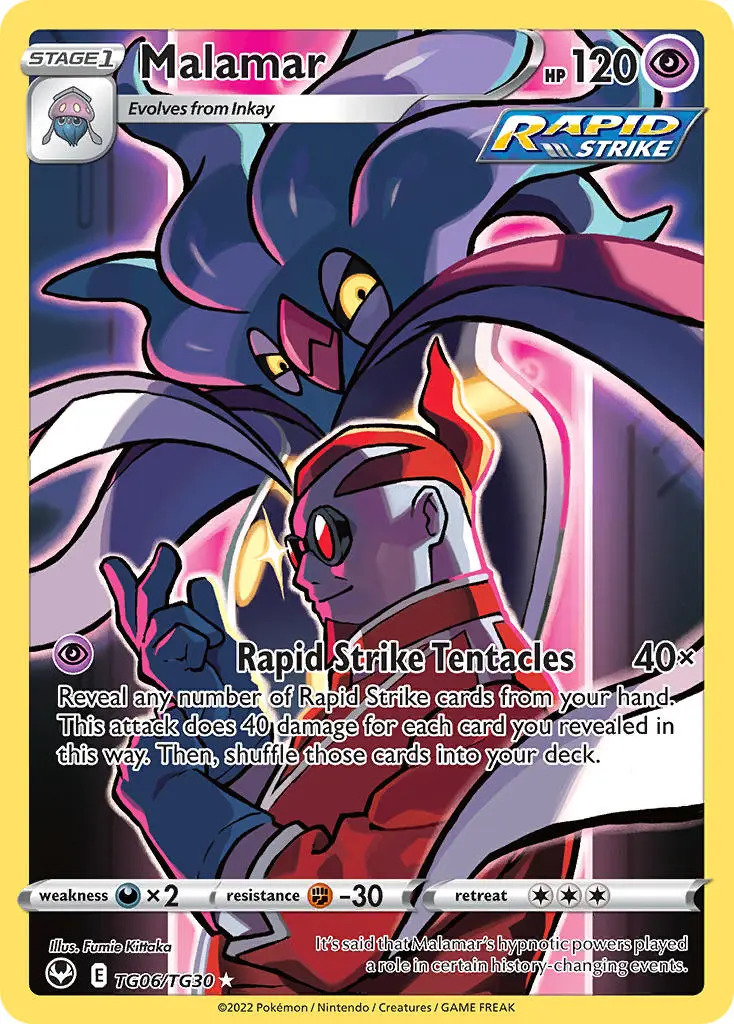Malamar TG06/30 SWSH Silver Tempest Trainer Gallery Full Art Holo Rare Pokemon Card