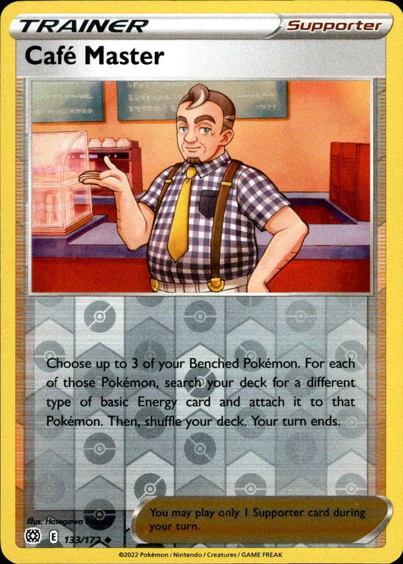 Cafe Master 133/172 SWSH Brilliant Stars Trainer Reverse Holo Uncommon Pokemon Card
