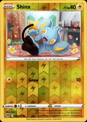Shinx 049/172 SWSH Brilliant Stars Reverse Holo Common Pokemon Card