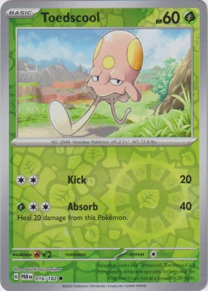 Toedscool 016/182 Scarlet and Violet Paradox Rift Reverse Holo Common Pokemon Card