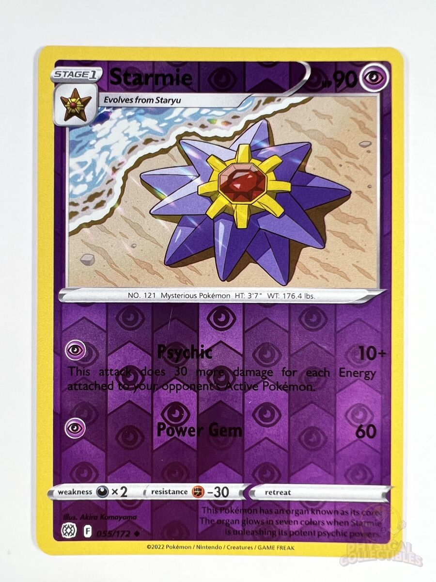 Starmie 055/172 SWSH Brilliant Stars Reverse Holo Uncommon Pokemon Card