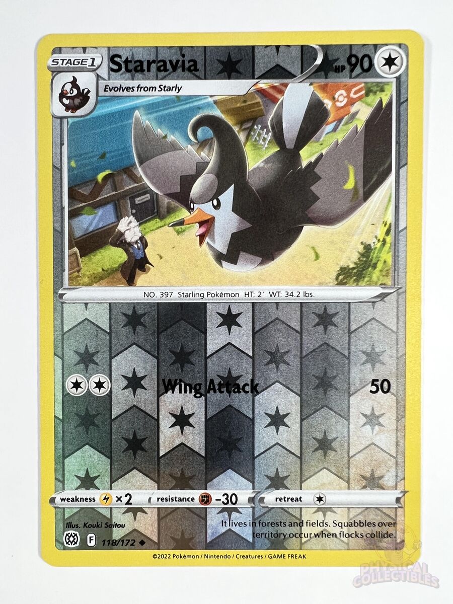Staravia 118/172 SWSH Brilliant Stars Reverse Holo Uncommon Pokemon Card