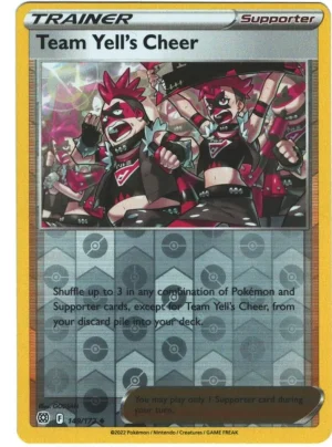 Team Yell's Cheer 149/172 SWSH Brilliant Stars Trainer Reverse Holo Uncommon Pokemon Card