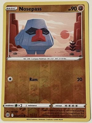Nosepass 073/172 SWSH Brilliant Stars Reverse Holo Common Pokemon Card