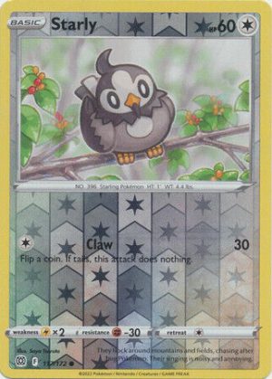 Starly 117/172 SWSH Brilliant Stars Reverse Holo Common Pokemon Card