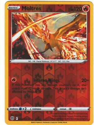 Moltres 021/172 SWSH Brilliant Stars Reverse Holo Rare Pokemon Card