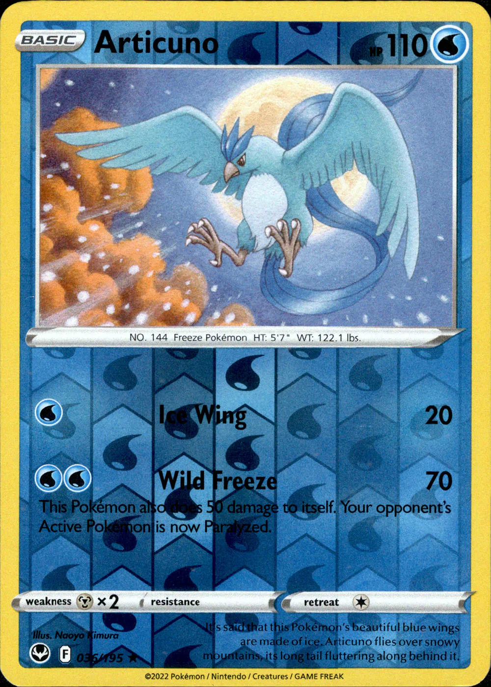 Articuno 036/195 SWSH Silver Tempest Reverse Holo Rare Pokemon Card | Gogi Collectables Articuno 036/195 SWSH Silver Tempest Reverse Holo Rare Pokemon Card | Gogi Collectables