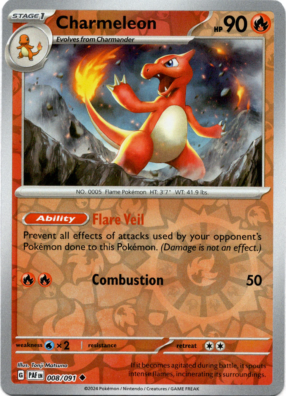 charmeleon holographic pokemon card Pokemon TCG Charmeleon, Full Art Holo Orica & Custom Pokemon Cards