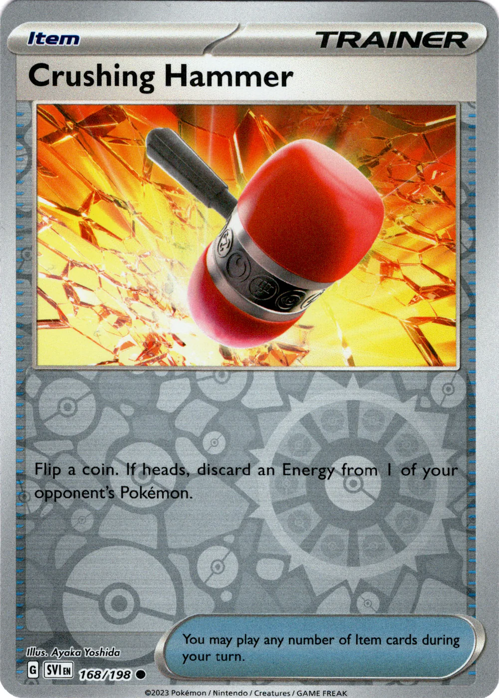 crushing hammer pokemon card Crushing Hammer - SV01: Scarlet & Violet Base Set [REVERSE HOLO]