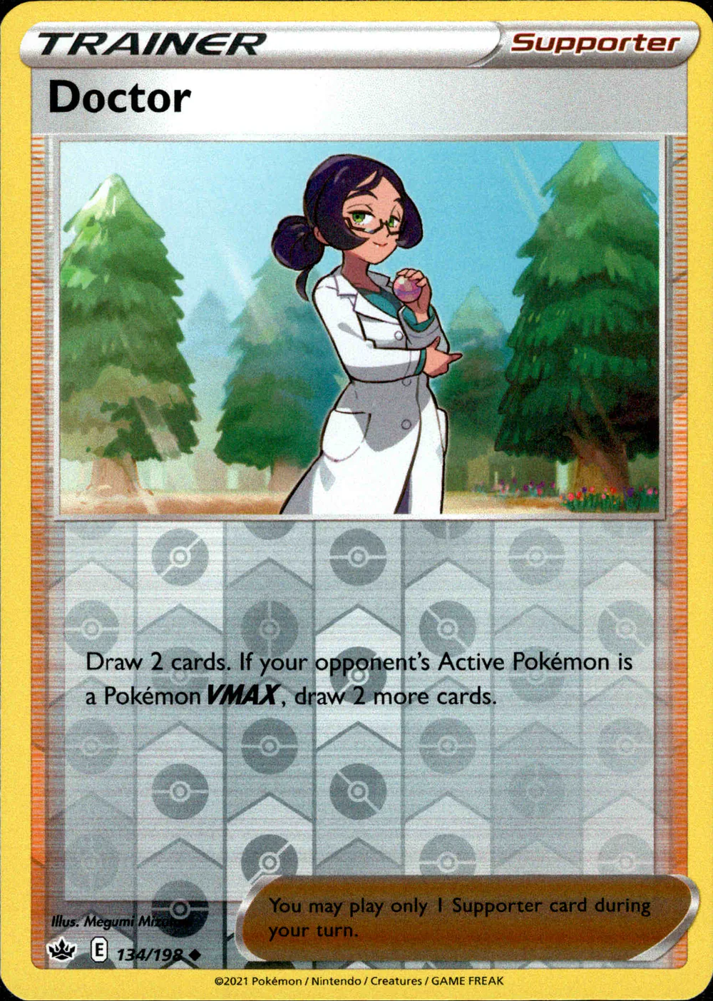 Doctor 134/198 SWSH Chilling Reign Reverse Holo Uncommon Pokemon Card