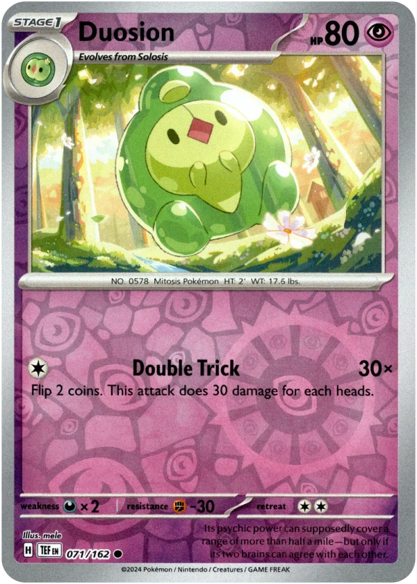 Duosion 071/162 Scarlet and Violet Temporal Forces Reverse Holo Common ...
