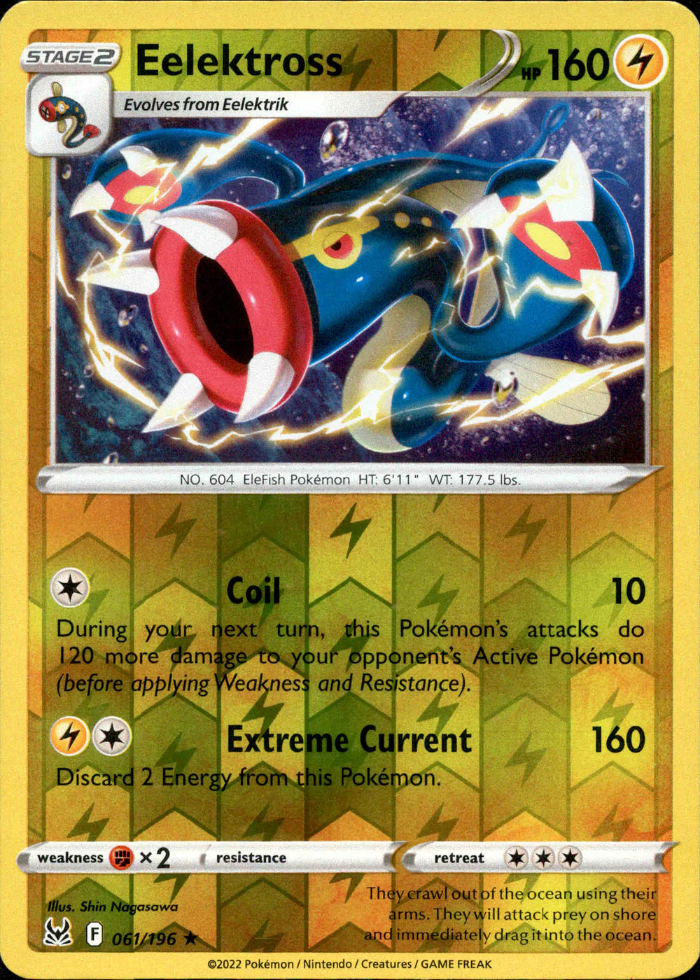 Eelektross 061/196 SWSH Lost Origin Reverse Holo Rare Pokemon Card