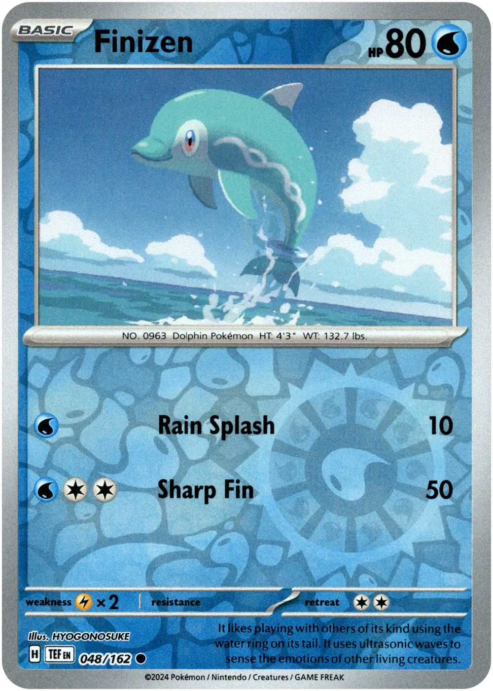 Finizen 048/162 Scarlet and Violet Temporal Forces Reverse Holo Common Pokemon  Card | Gogi Collectables