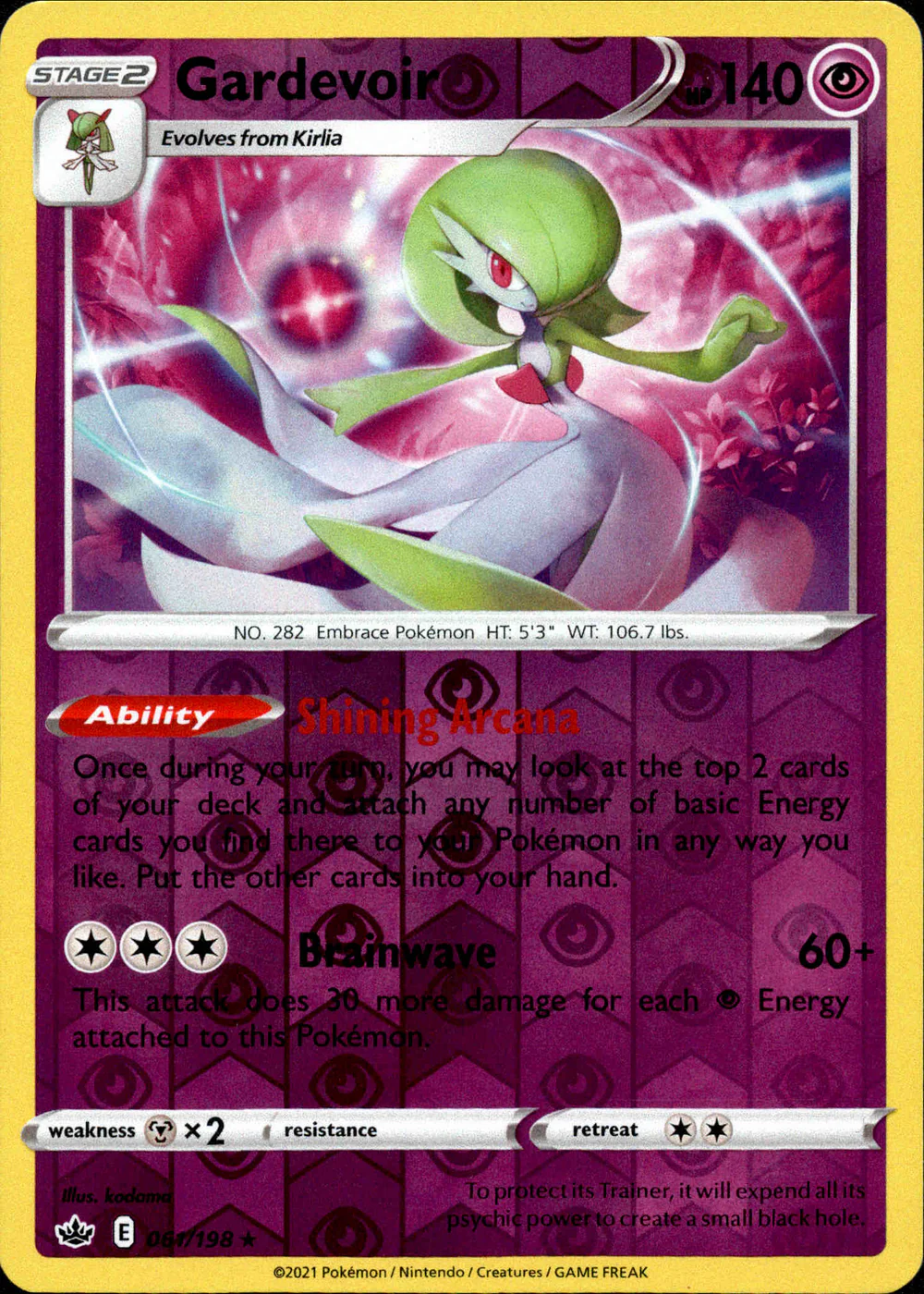 Gardevoir 061/198 SWSH Chilling Reign Reverse Holo Rare Pokemon Card