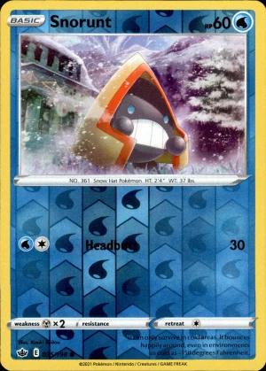Snorunt 035/198 SWSH Chilling Reign Reverse Holo Common Pokemon Card