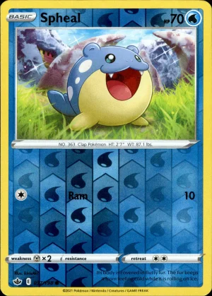 Spheal 037/198 SWSH Chilling Reign Reverse Holo Common Pokemon Card