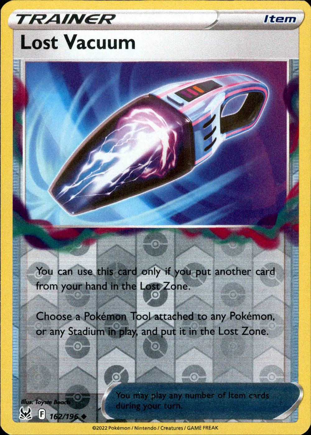 lost vacuum pokemon card value Pokemon LOST VACUUM 162/196 - Lost Origin