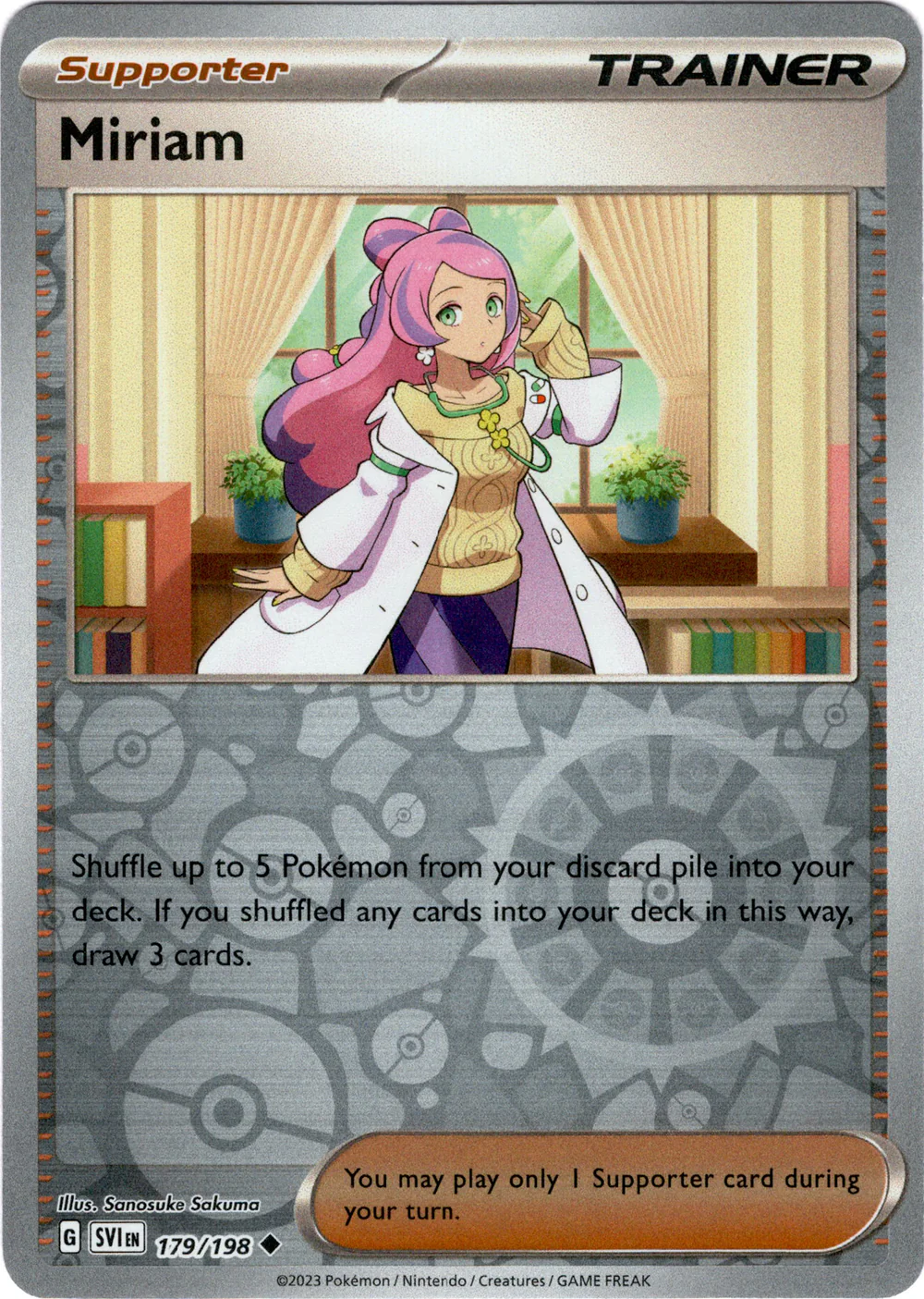 Miriam 179/198 Scarlet and Violet Base Reverse Holo Uncommon Pokemon Card |  Gogi Collectables