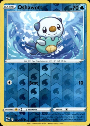 Oshawott 041/189 SWSH Astral Radiance Reverse Holo Common Pokemon Card