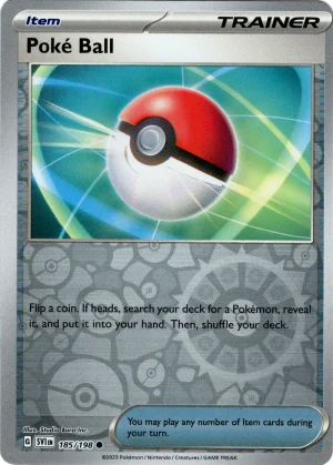Poke Ball 185/198 Scarlet and Violet Base Reverse Holo Common Pokemon Card