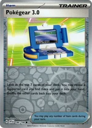 Pokegear 3.0 186/198 Scarlet and Violet Base Reverse Holo Common Pokemon Card