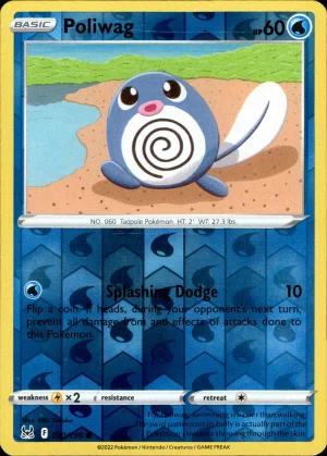 Poliwag 030/196 SWSH Lost Origin Reverse Holo Common Pokemon Card