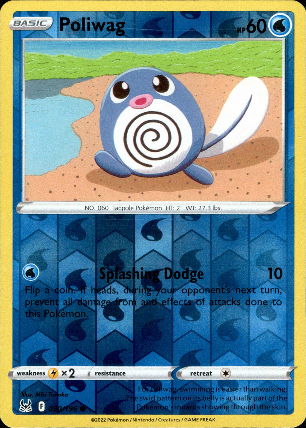 Poliwag 030/196 SWSH Lost Origin Reverse Holo Common Pokemon Card | Gogi Collectables Poliwag 030/196 SWSH Lost Origin Reverse Holo Common Pokemon Card | Gogi Collectables