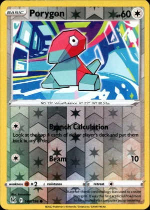 Porygon 140/196 SWSH Lost Origin Reverse Holo Common Pokemon Card
