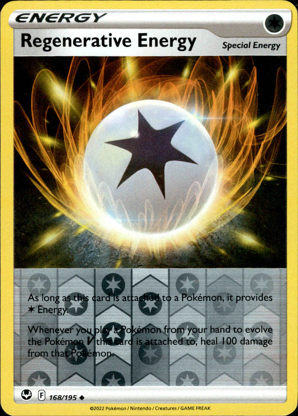 Regenerative Energy 168/195 SWSH Silver Tempest Reverse Holo Uncommon Pokemon Card