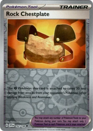 Rock Chestplate 192/198 Scarlet and Violet Base Reverse Holo Uncommon Pokemon Card